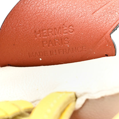Hermes Milo Lambskin Grigri Rodeo Pegase Horse Bag Charm PM Craie Jaune de Naples Cuivre 3 of 5