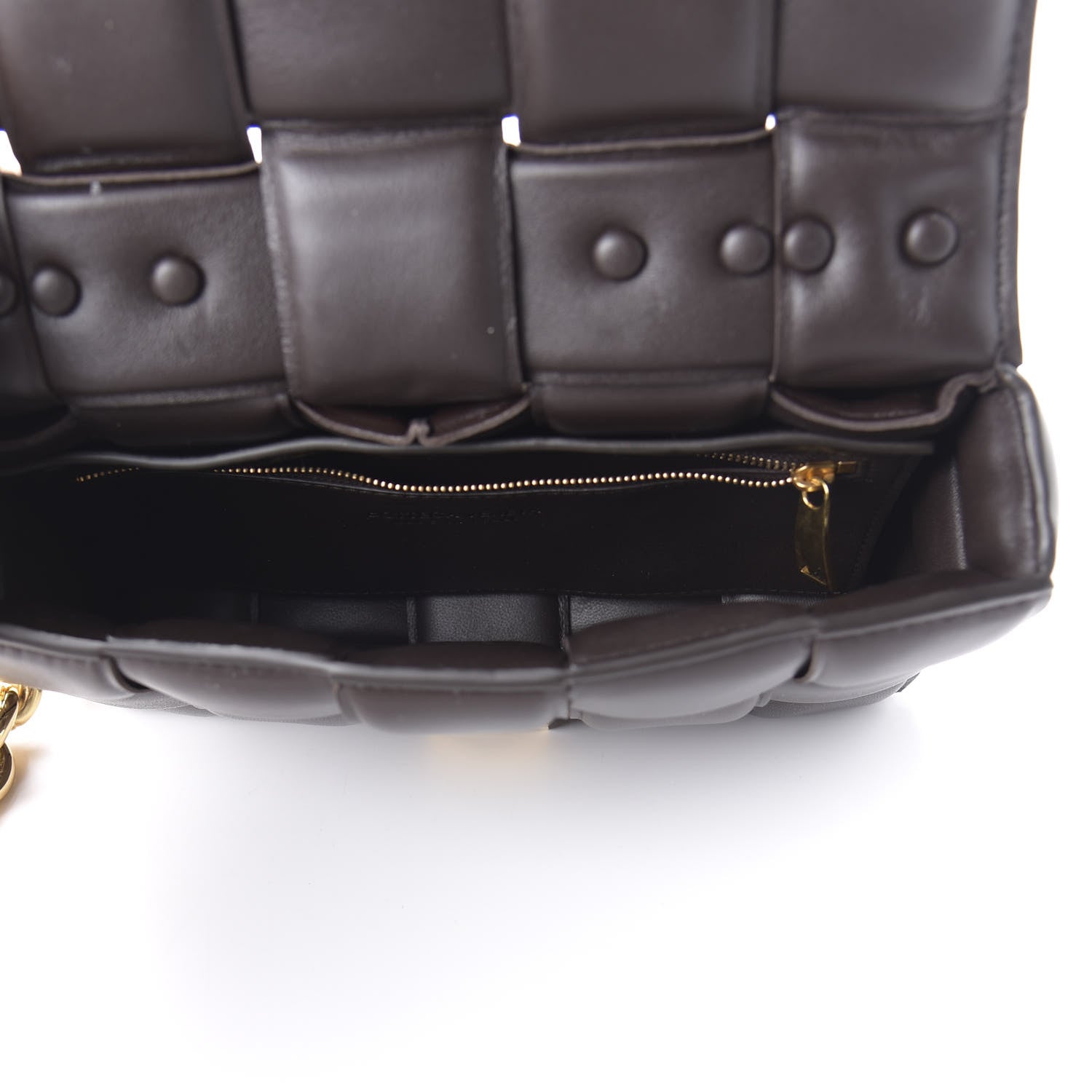 Bottega Veneta Lambskin Maxi Intreccio Padded Chain Cassette Crossbody Bag Black 5 of 9