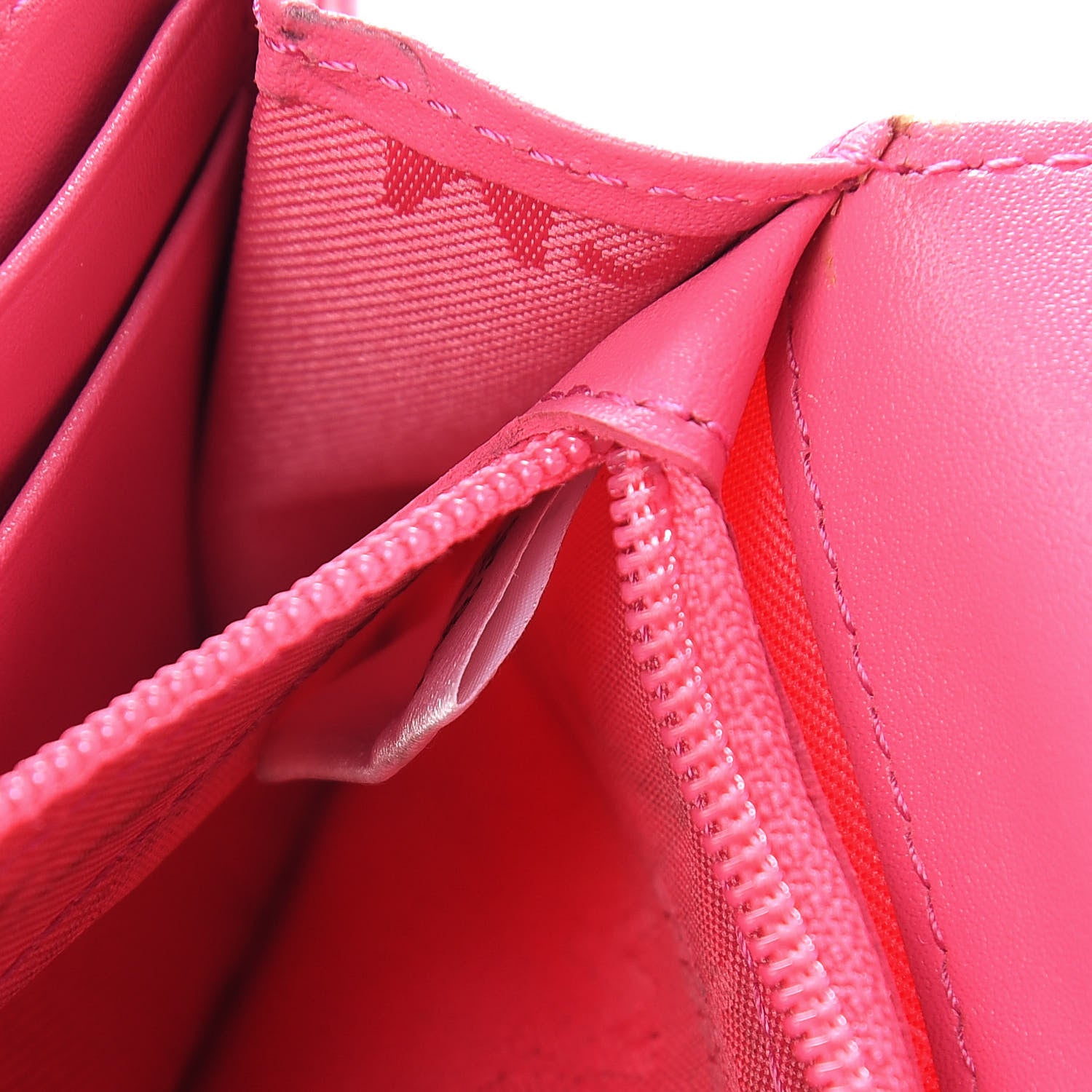 MCM Embossed Saffiano Tri-Fold Flap Wallet Pink 7 of 9
