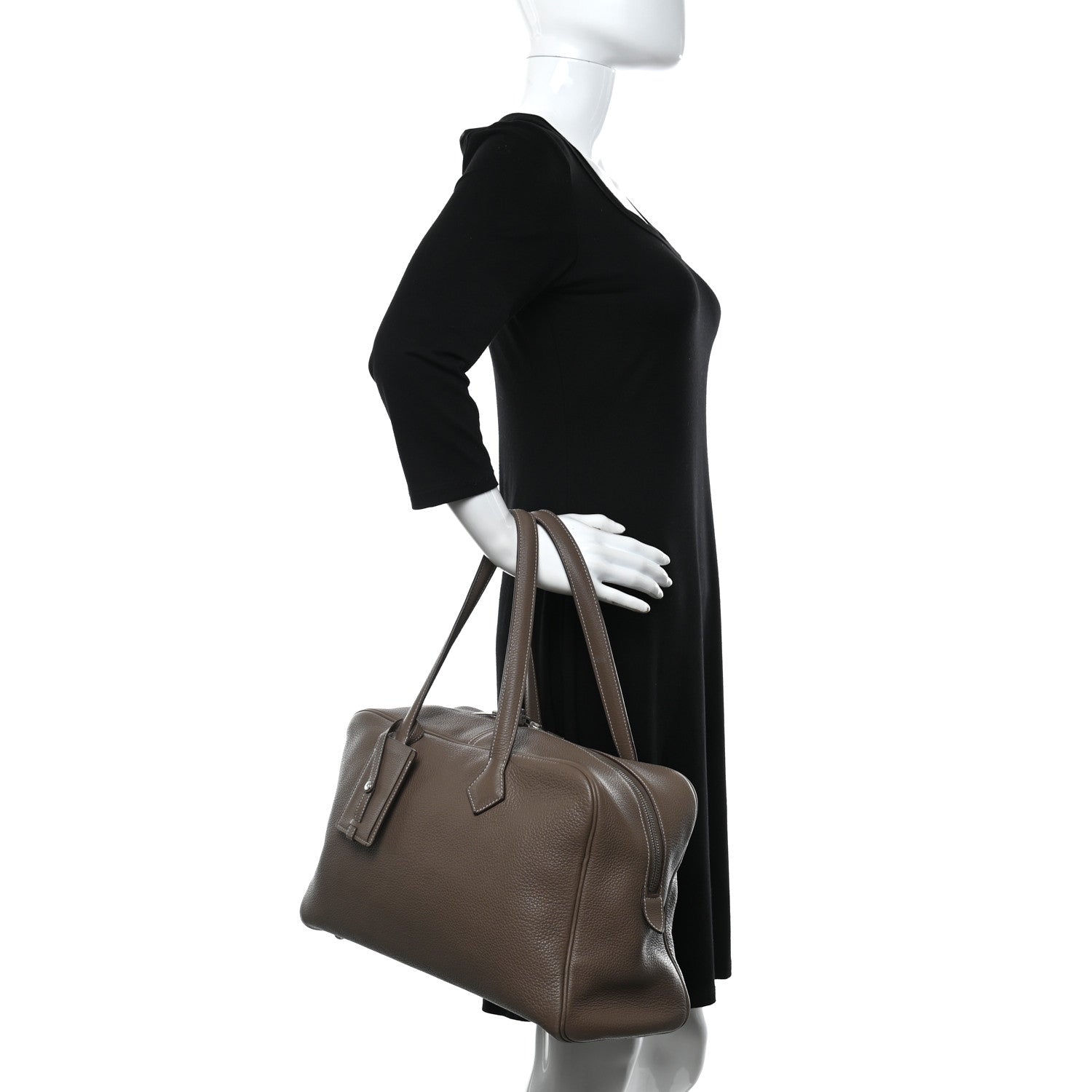 Hermes Taurillon Clemence Victoria II 35 Etoupe 2 of 12