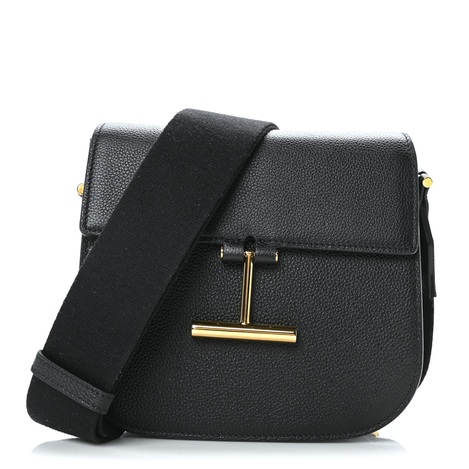 Tom Ford Calfskin Small T Clasp Tara Crossbody Bag Black 1 of 9