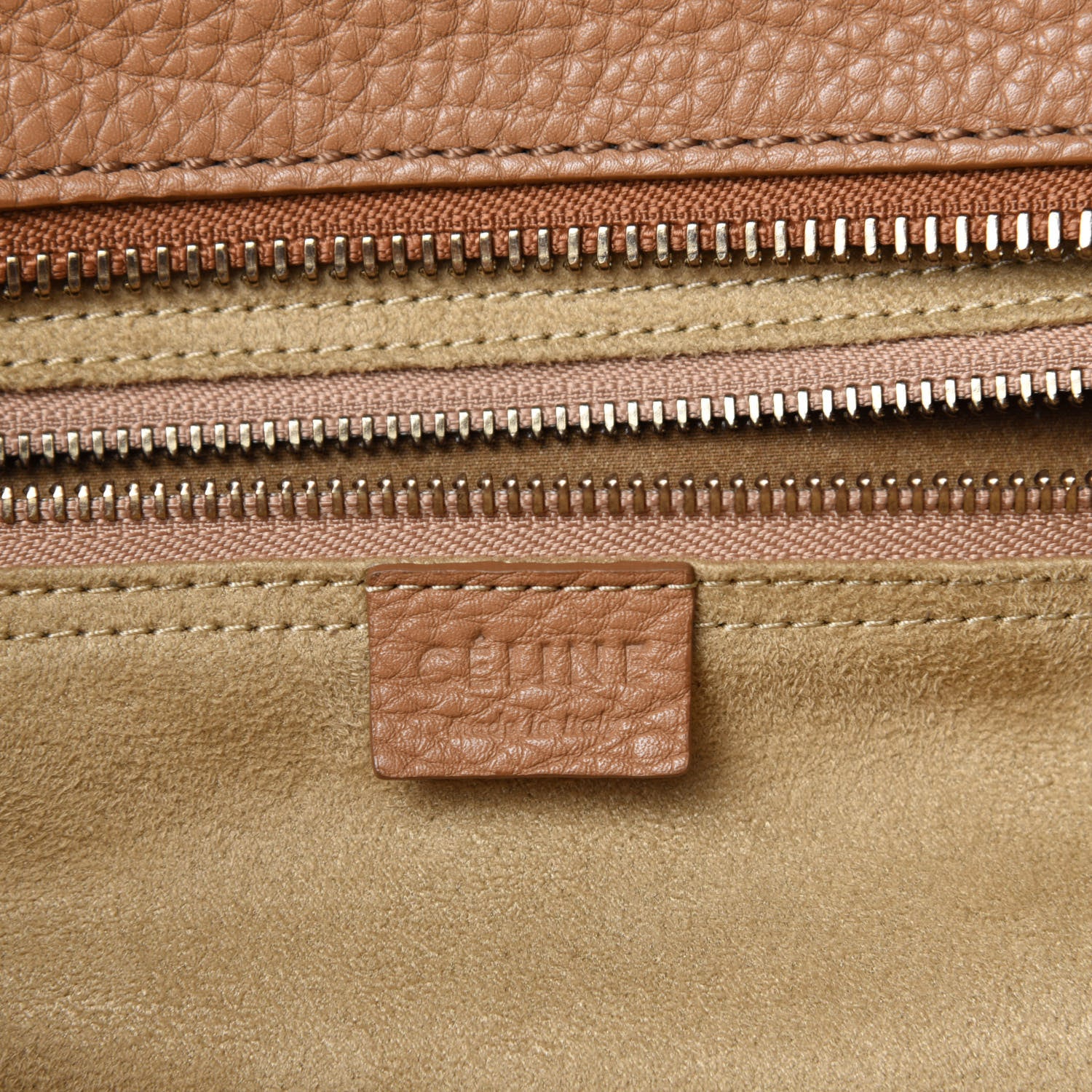 Celine Drummed Calfskin Mini Luggage Camel 10 of 11