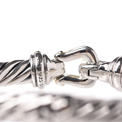 David Yurman Sterling Silver 14K Yellow Gold 8.5mm Cable Buckle Bracelet 4 of 4