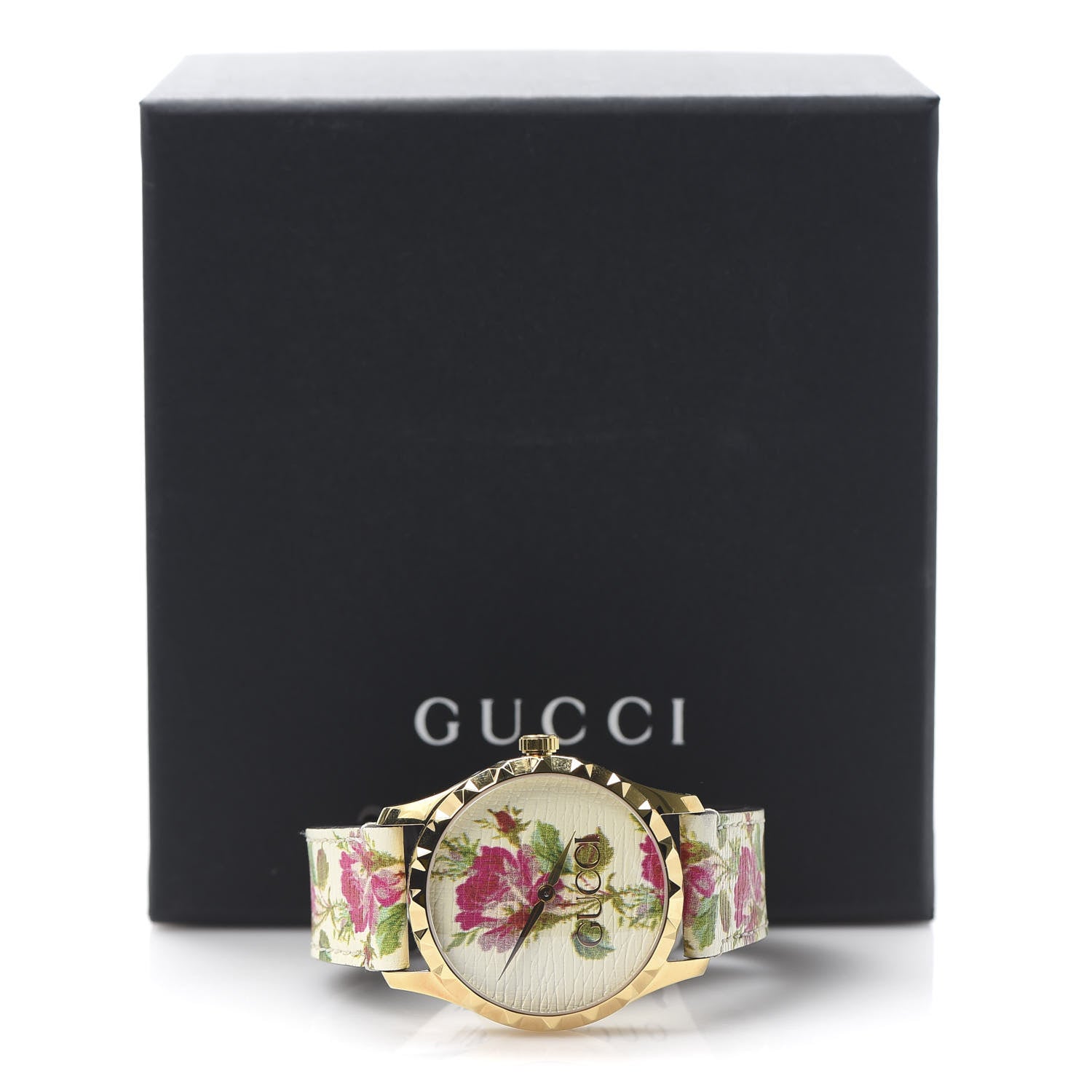 Gucci Stainless Steel Calfskin 38mm G-Timeless Floral Quartz Watch Ivory 9 of 9