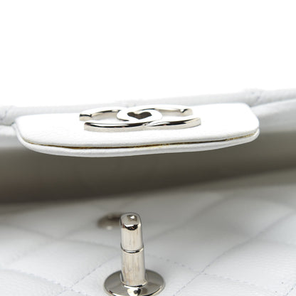 Chanel Caviar Quilted Jumbo Double Flap White 13 of 13