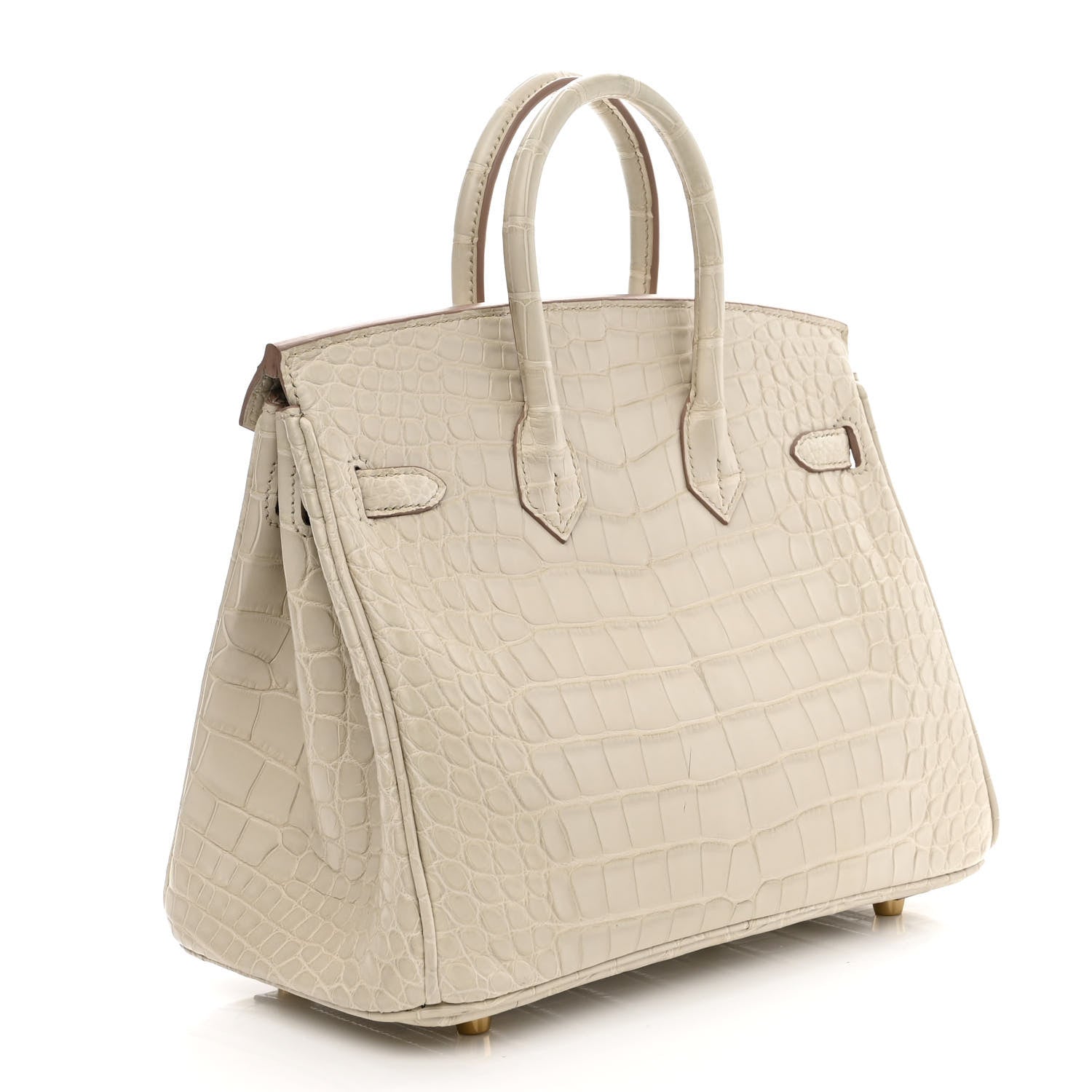 Hermes Matte Alligator Birkin 25 Beton 2 of 10