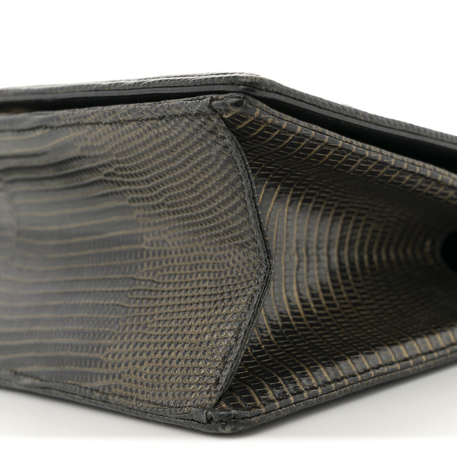 Christian Dior Lizard Medium Diorama Flap Bag Black Gold 10 of 10