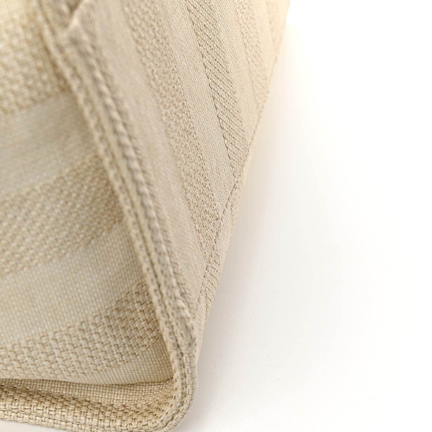 Mixed Fibers Striped Medium Deauville Tote Beige