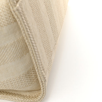 Chanel Mixed Fibers Striped Medium Deauville Tote Beige 10 of 12