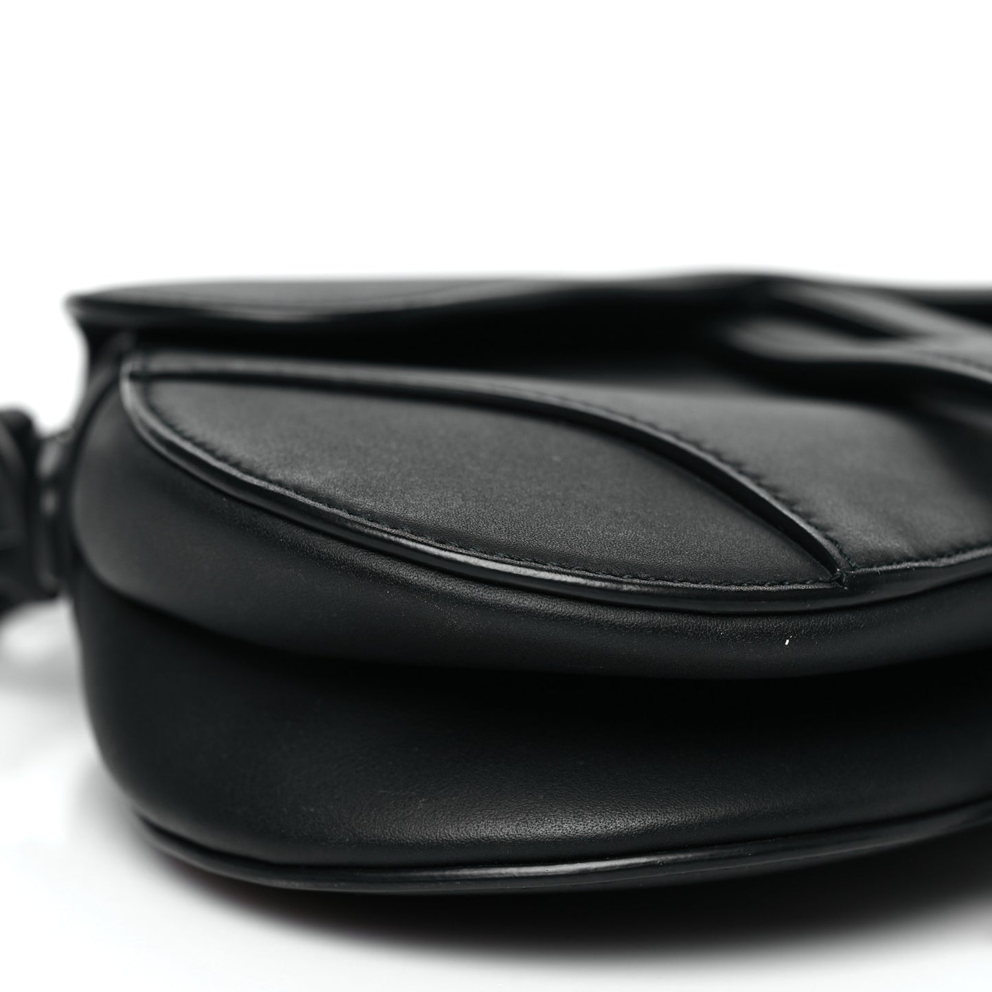Ultra Matte Calfskin Mini Saddle Bag Black