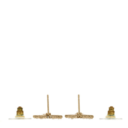Chanel Pearl Crystal CC Earrings Gold 3 of 5
