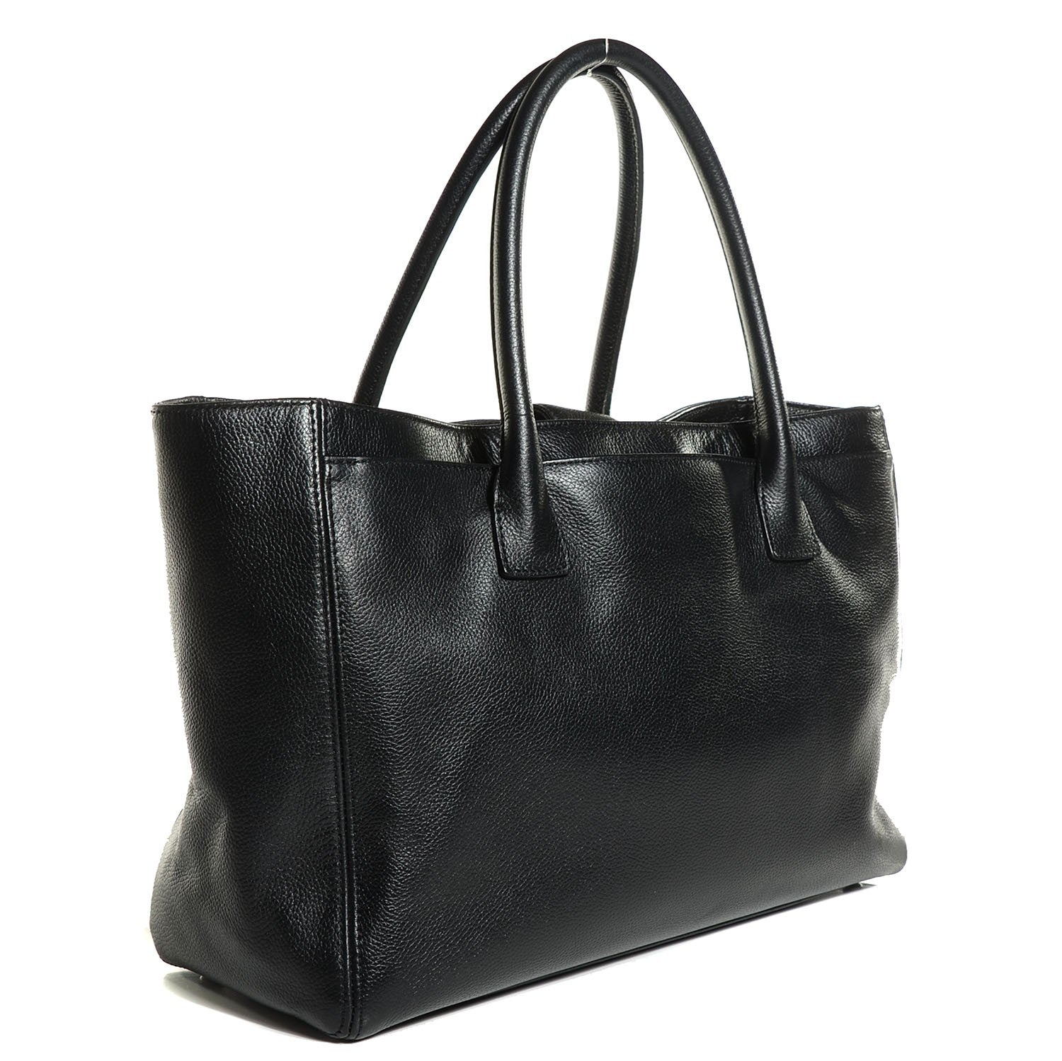 Chanel Calfskin Cerf Executive Shopper Tote Black 3 of 8