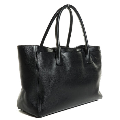 Chanel Calfskin Cerf Executive Shopper Tote Black 3 of 8