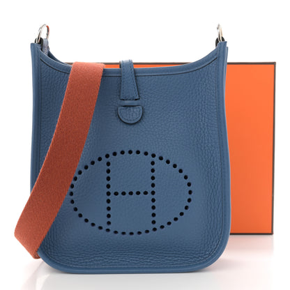 Hermes Taurillon Clemence Amazone Evelyne TPM Bleu Agate Cuivre 11 of 11
