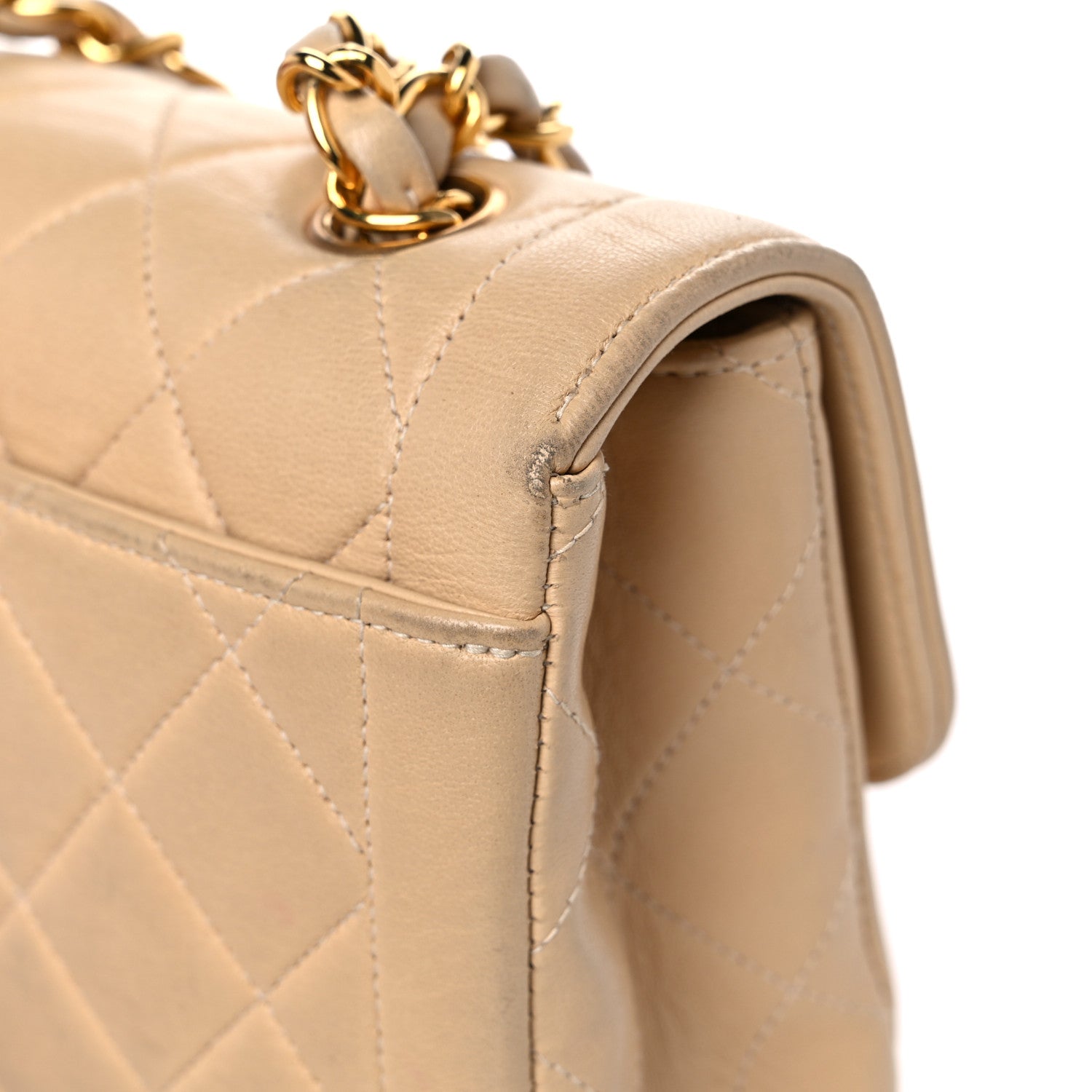 Chanel Lambskin Quilted Mini Square Flap Beige 23 of 26