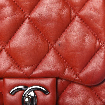Chanel Lambskin Quilted Mini Chanel 3 Flap Red 12 of 14