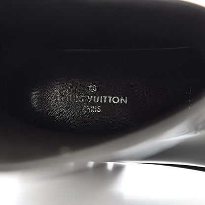 Louis Vuitton Rubber Embossed Monogram Drops Flat Half Boots 40 Black 6 of 9