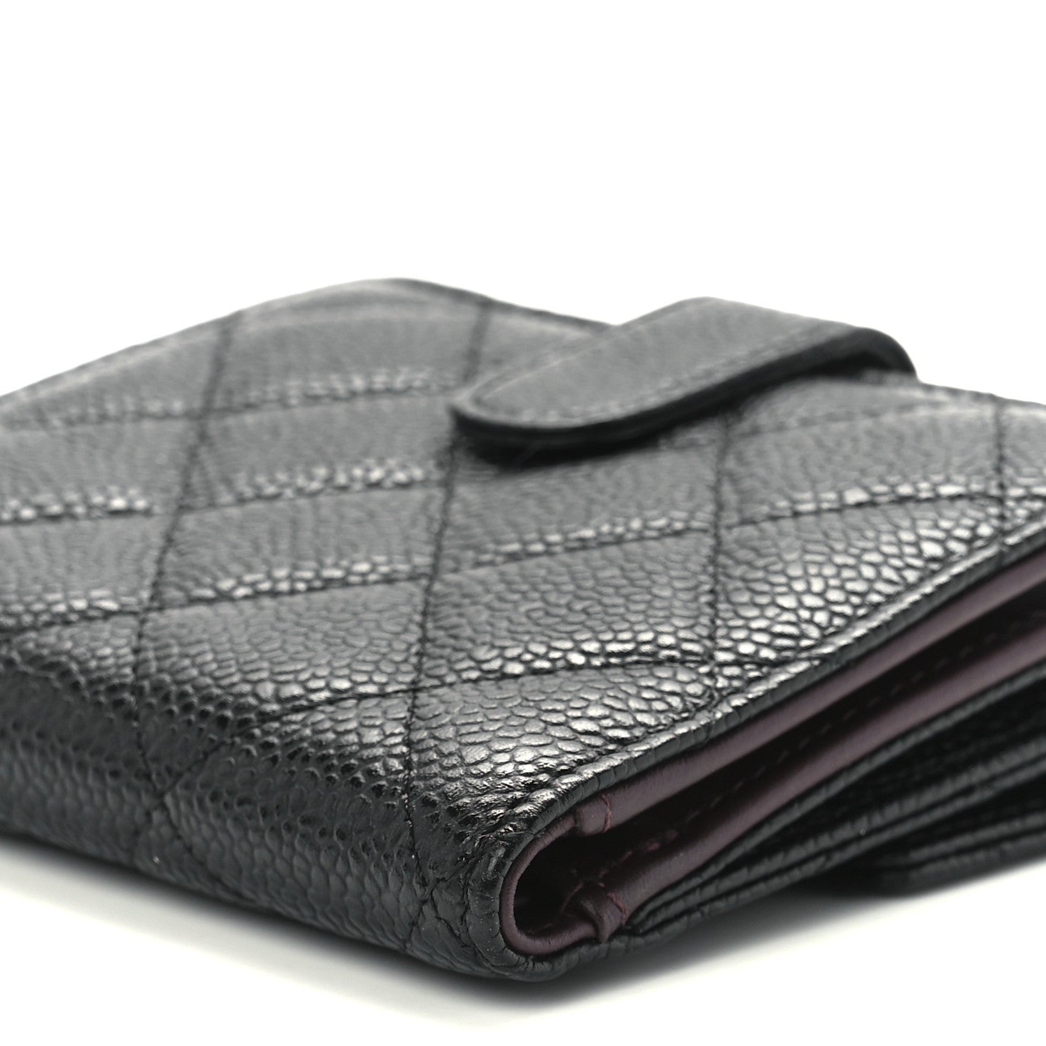 Chanel Caviar Quilted Compact French Flap Wallet Black 14 of 15