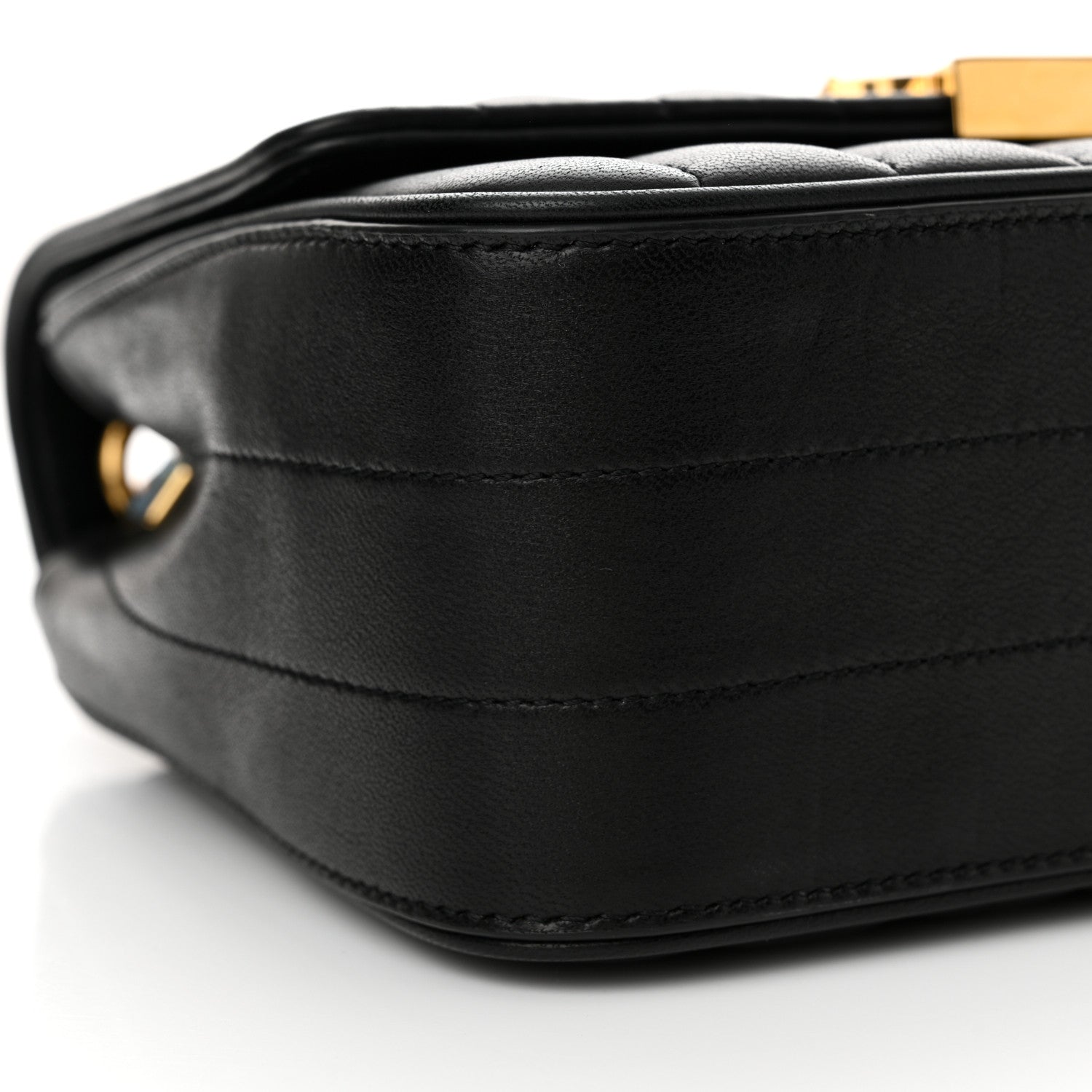 Saint Laurent Lambskin Matelasse Monogram Medium Vicky Chain Bag Black 9 of 10