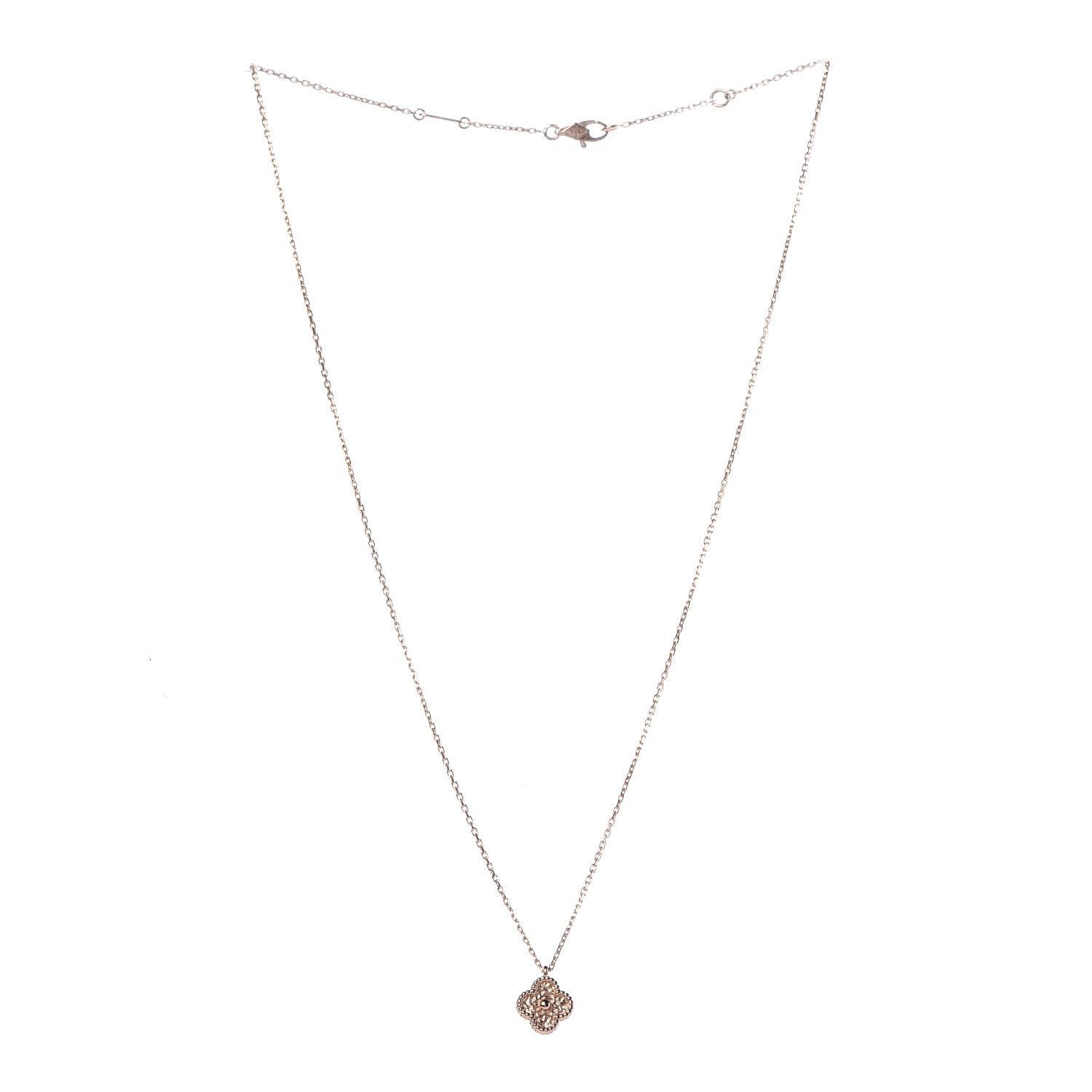 Van Cleef & Arpels 18K Rose Gold Sweet Alhambra Pendant Necklace 3 of 8
