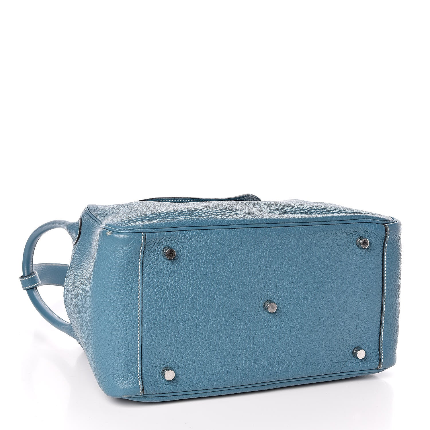 Hermes Taurillon Clemence Lindy 30 Blue Jean 4 of 14