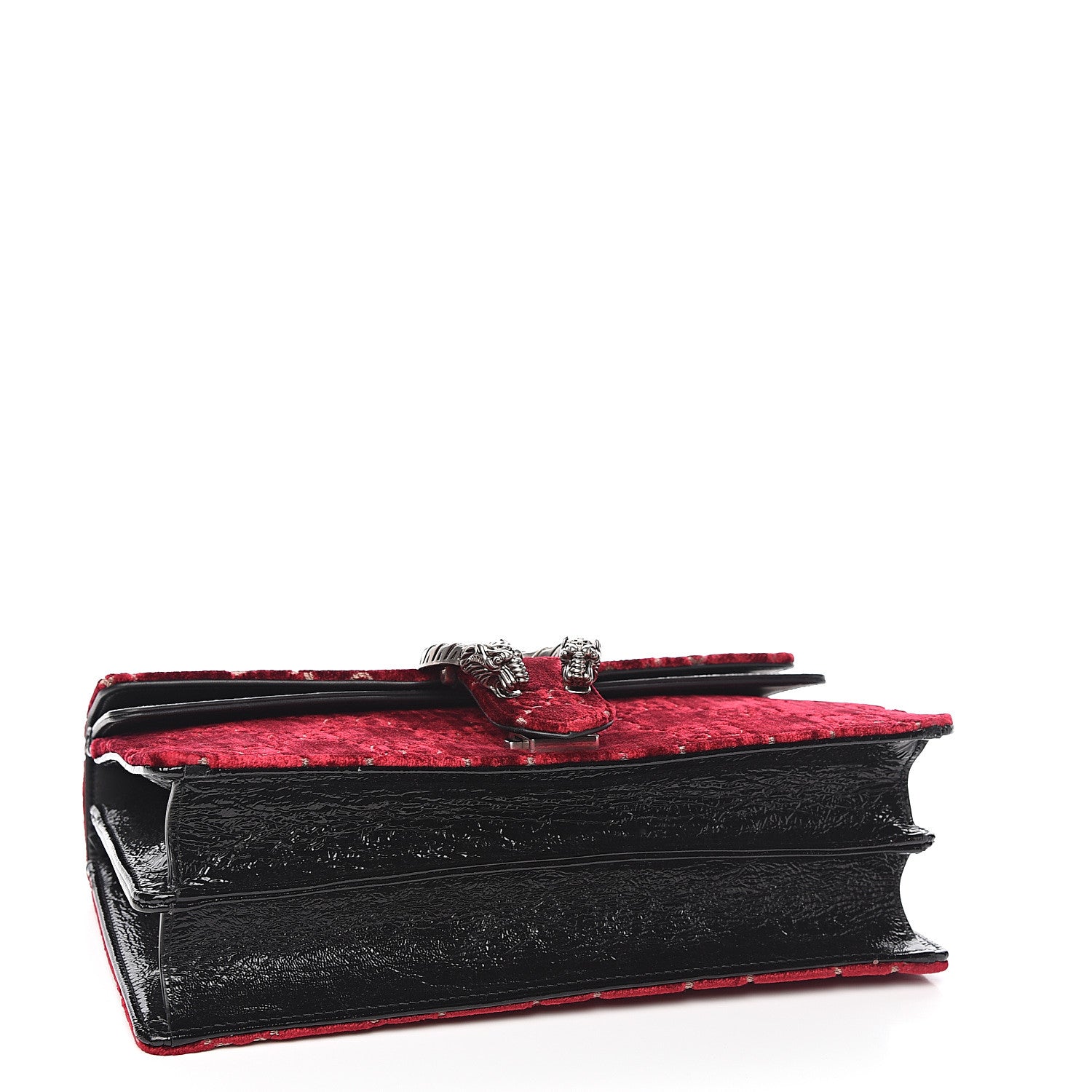 Gucci Velvet Skipper GG Monogram Small Dionysus Shoulder Bag Red Cipria Black 3 of 9