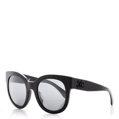 Chanel Acetate Butterfly Signature CC Sunglasses 5358 Black 1 of 8