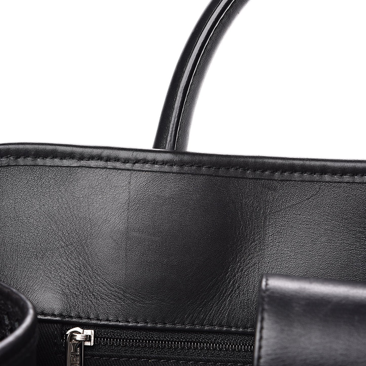 Calfskin Perforated Up In The Air Tote Black