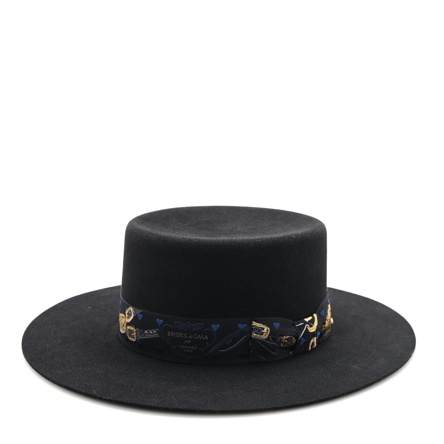 Hermes Rabbit Felt Dakota Love Hat 59 Black 1 of 8