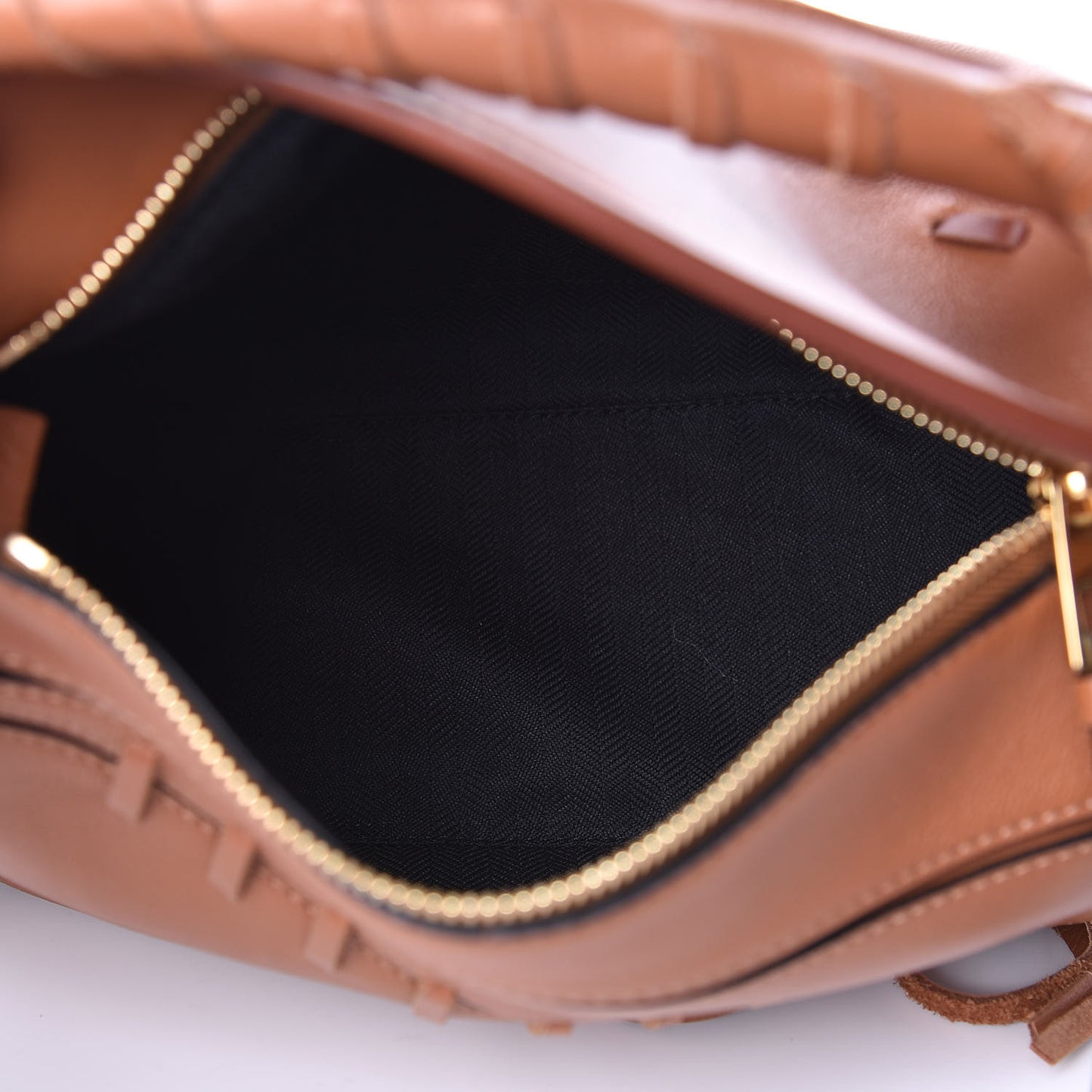 Calfskin Small Laced Puzzle Bag Tan