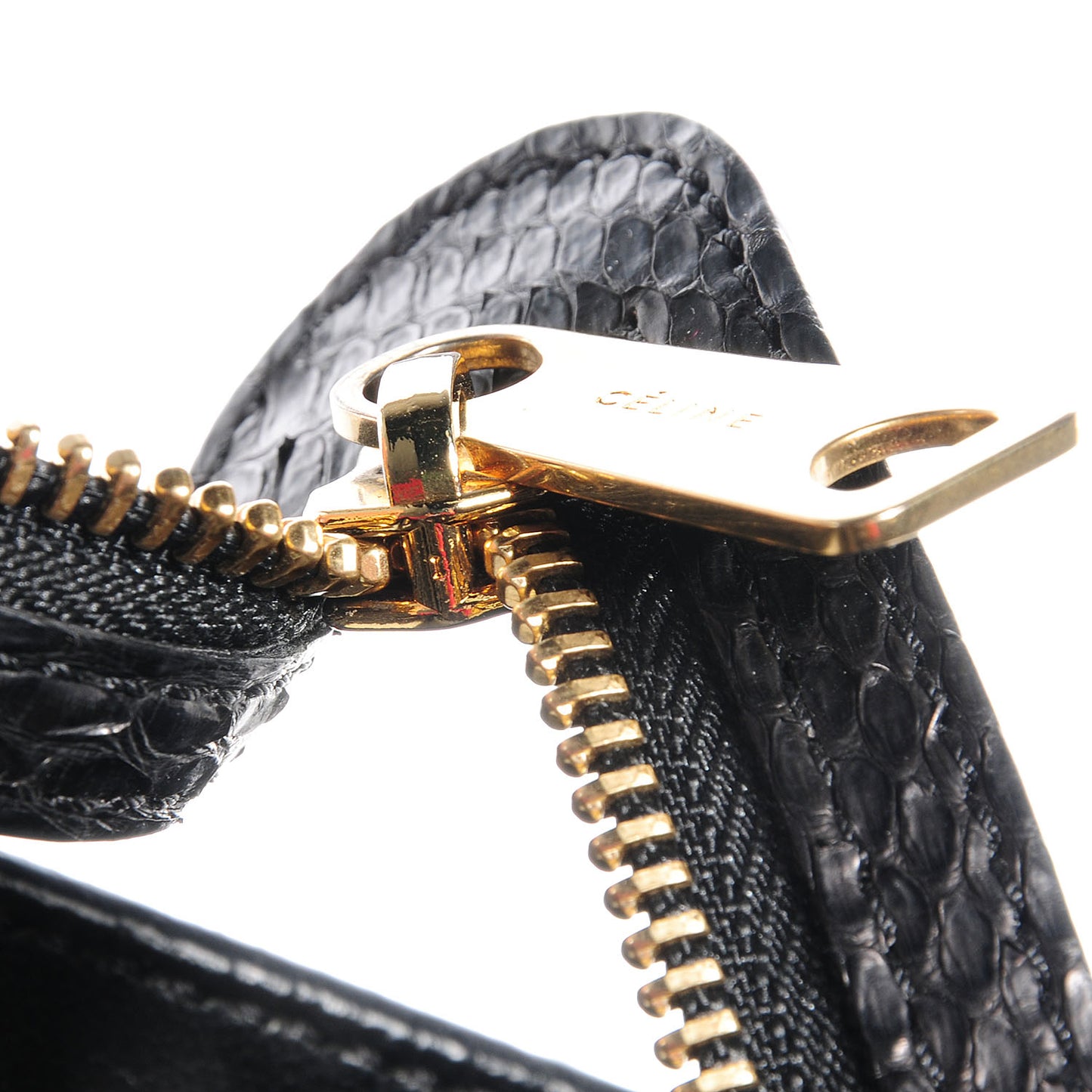 Python and Suede Small Trapeze Black