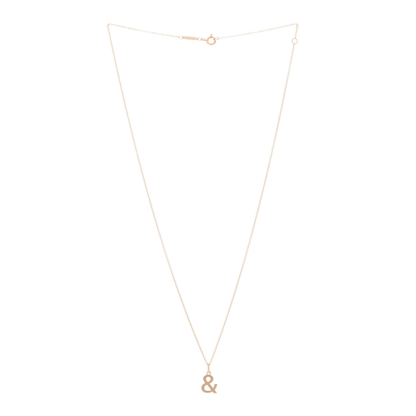 18K Rose Gold Ampersand Pendant Necklace