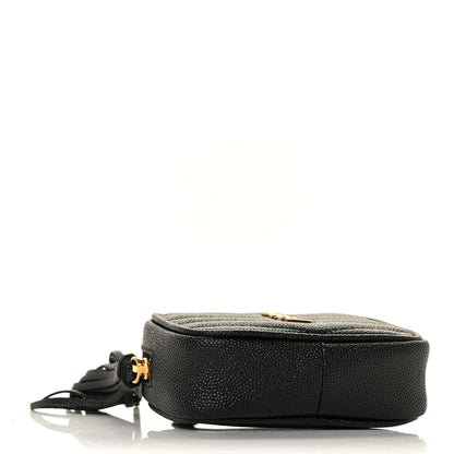 Saint Laurent Grain De Poudre Matelasse Monogram Baby Lou Camera Bag Black 4 of 9