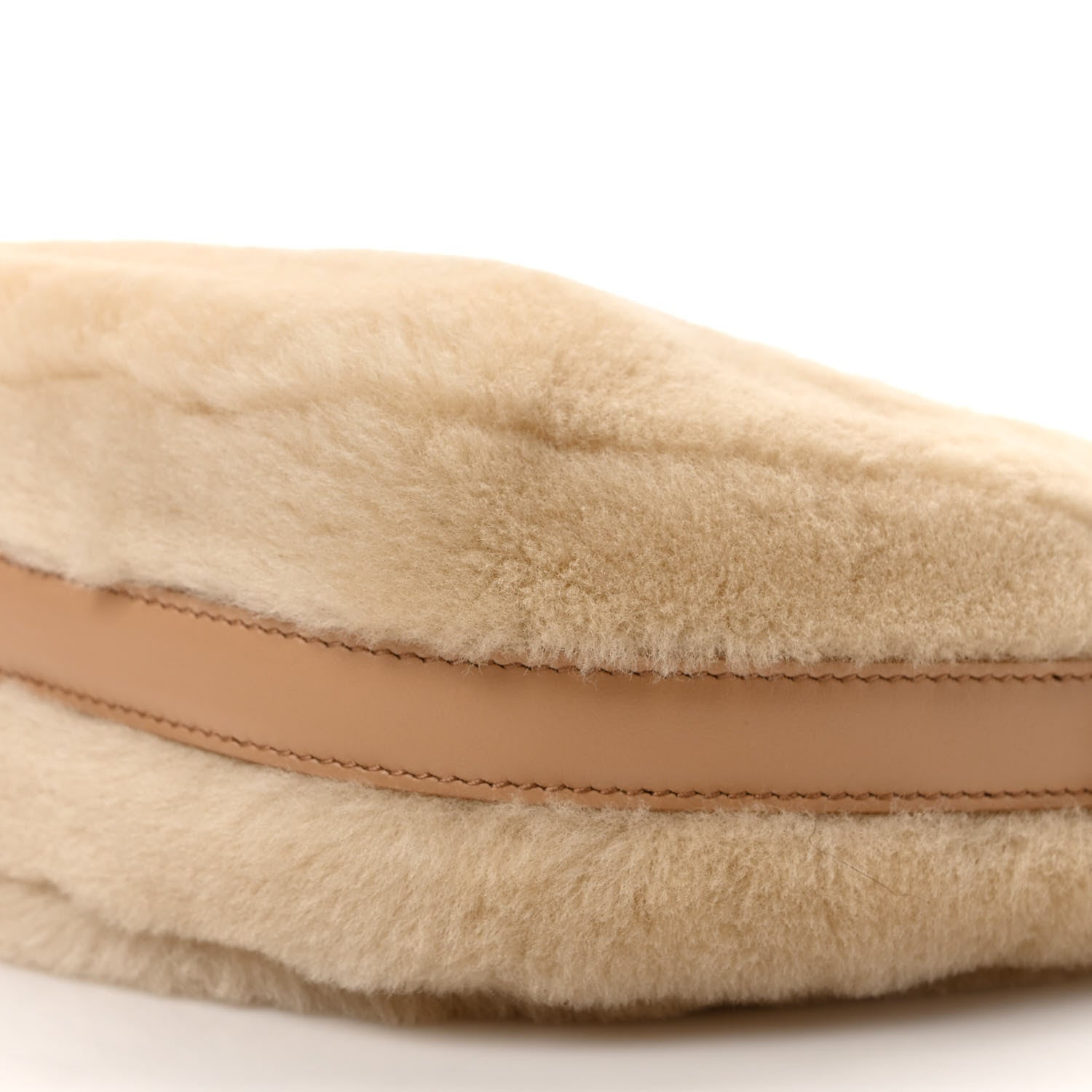 Prada Shearling Arque Shoulder Bag Ecru Noisette 9 of 9