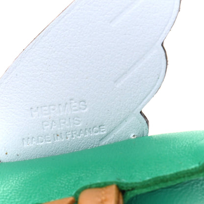 Hermes Milo Lambskin Grigri Rodeo Pegase Horse Bag Charm PM Menthe Sesame Bleu Brume 3 of 4