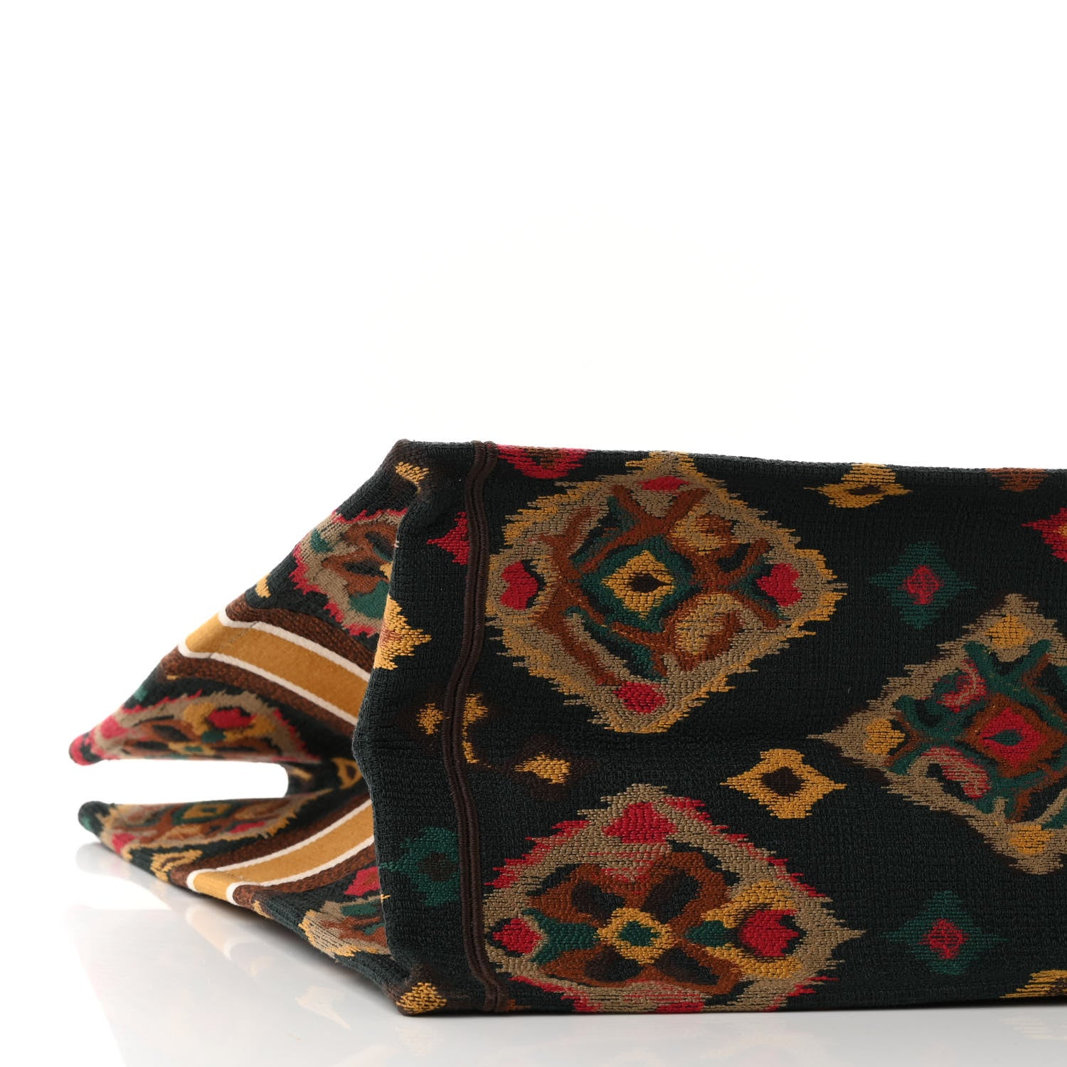 Christian Dior Canvas Embroidered Large Paisley Book Tote Multicolor 9 of 10