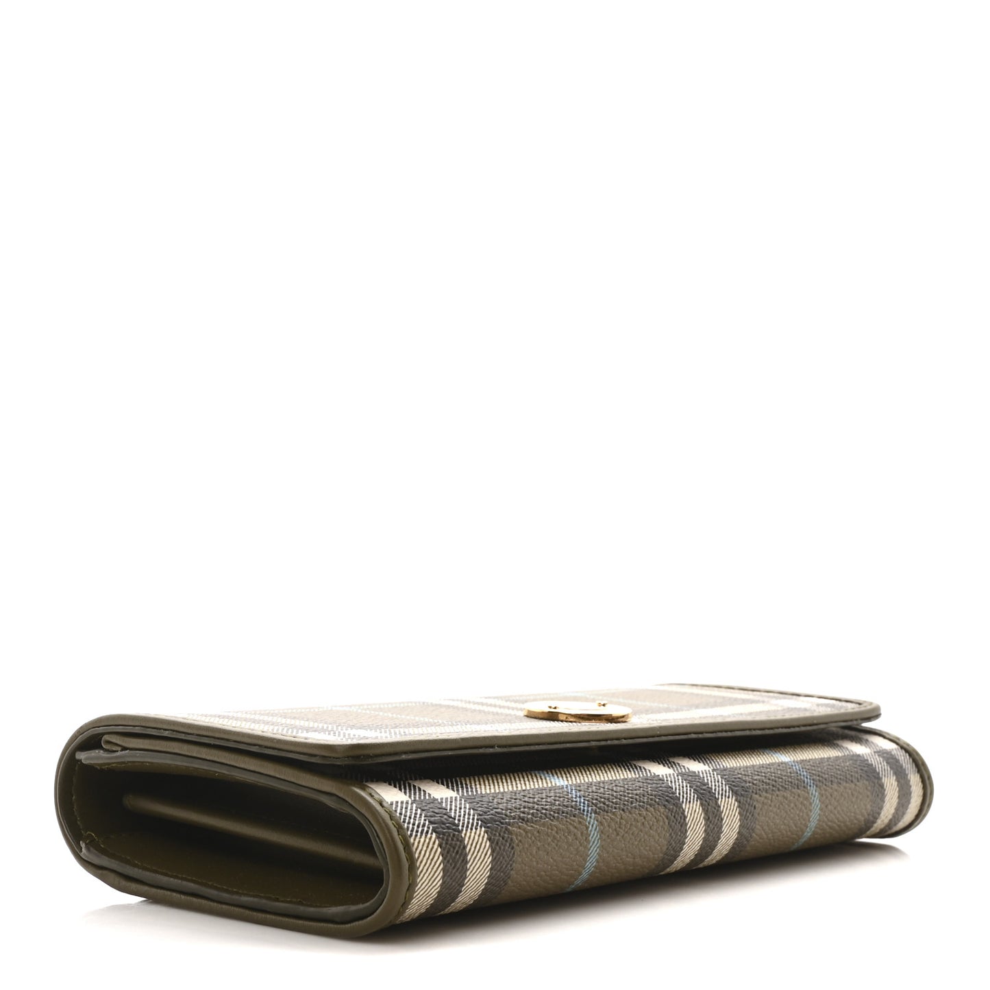Halton Vintage Check Continental Wallet Olive Green