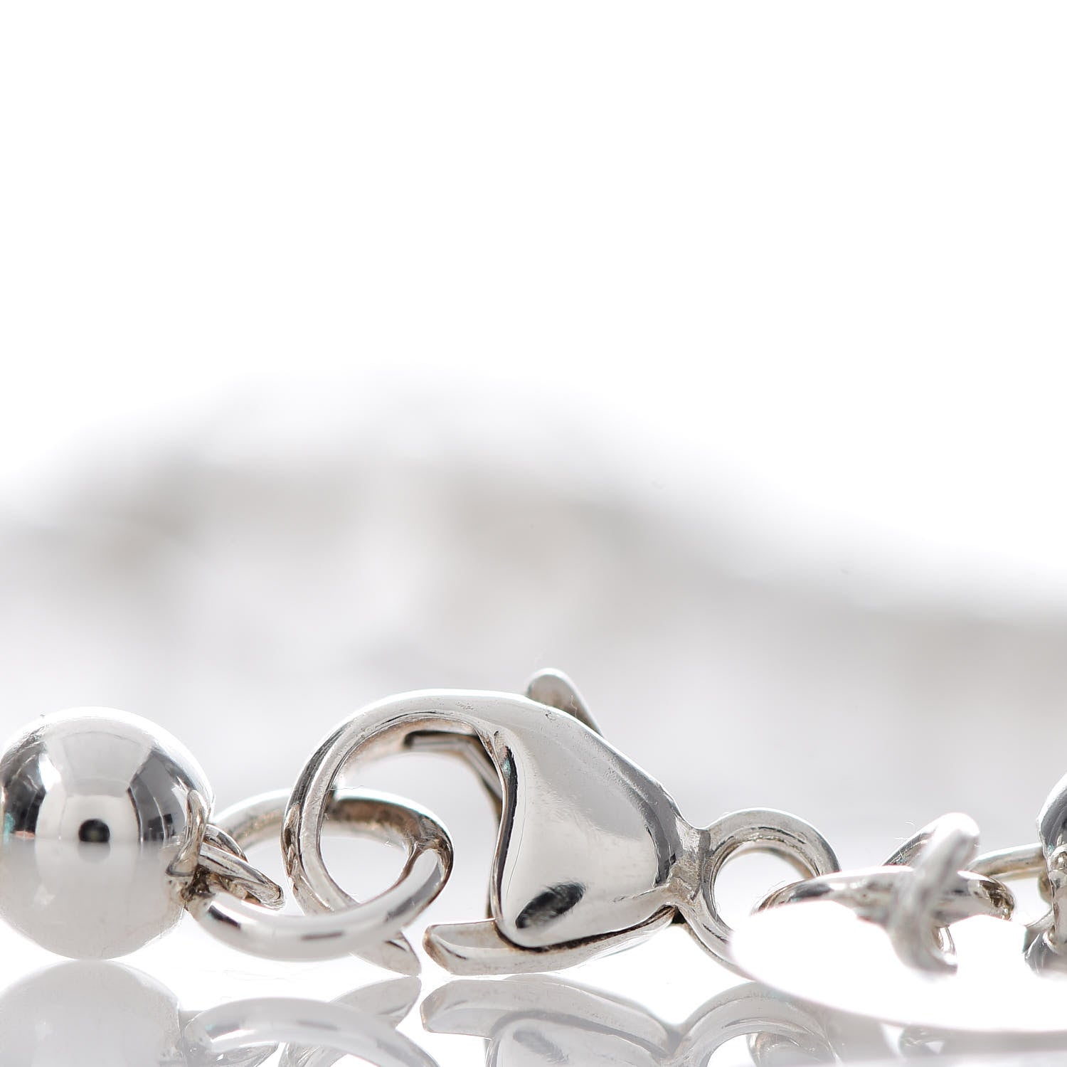 Tiffany Sterling Silver 4mm Bow Bead Bracelet 4 of 6