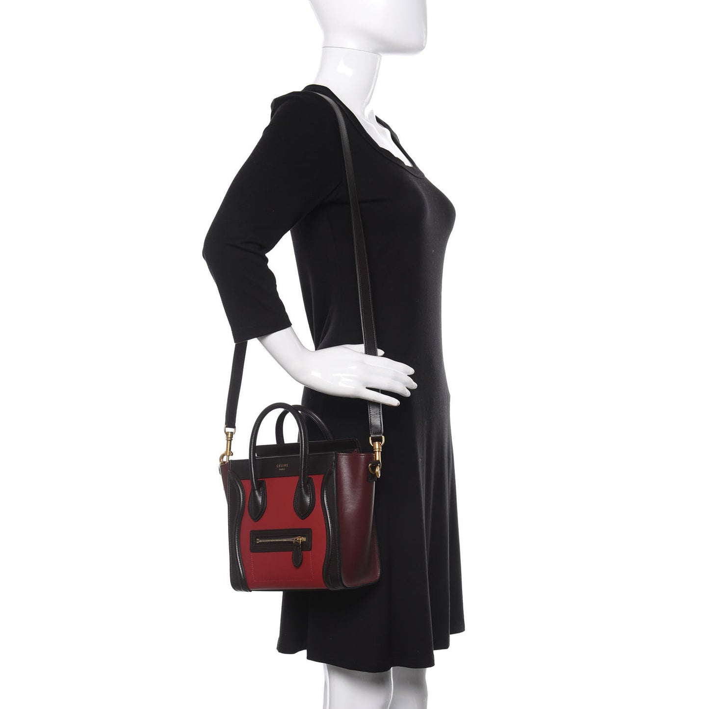 Smooth Calfskin Nano Tri-Color Luggage Orchid