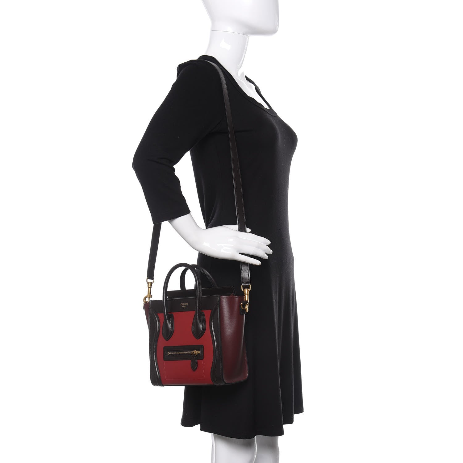 Celine Smooth Calfskin Nano Tri-Color Luggage Orchid 2 of 9