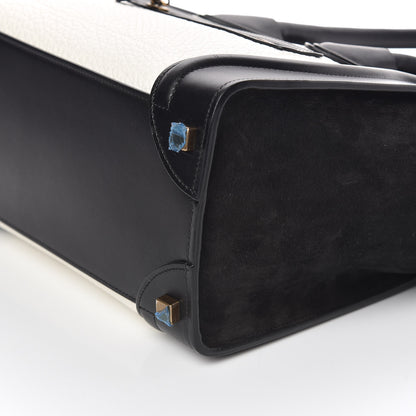Celine Bullhide Calfskin Micro Bi-Color Luggage Black White 9 of 9