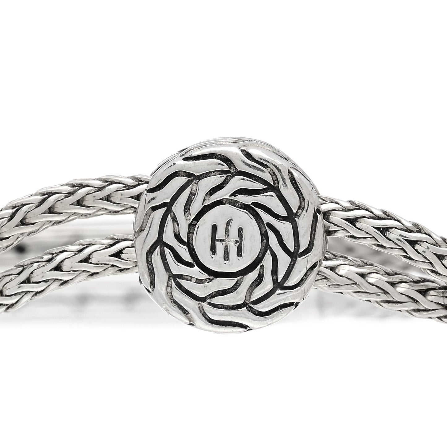 Sterling Silver Black Sapphire Classic Chain Pull Through Station Bracelet Black