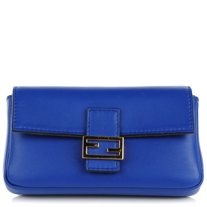 Fendi Shiny Nappa Micro Baguette Blue Neon 1 of 8