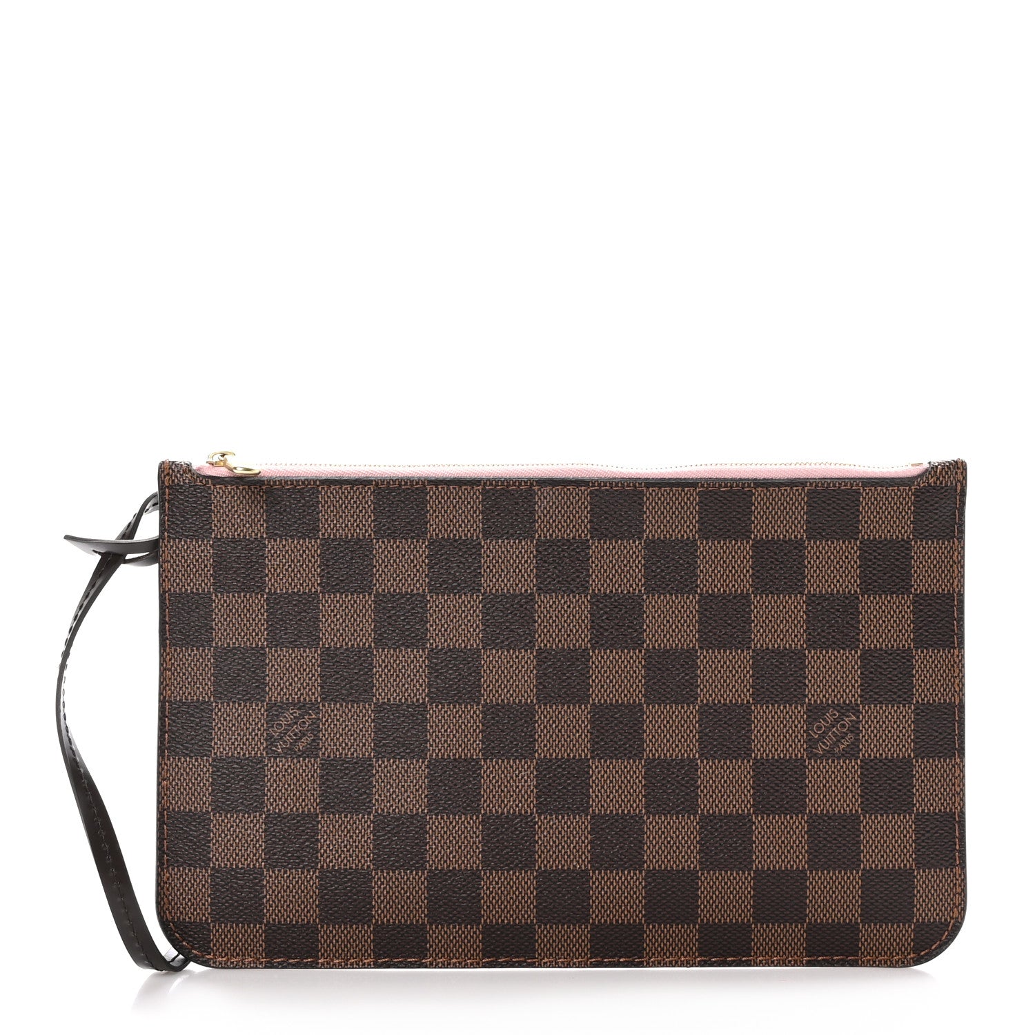 Louis Vuitton Damier Ebene Neverfull MM GM Pochette Rose Ballerine 1 of 8