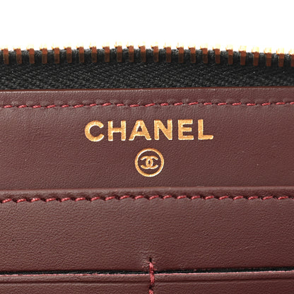 Chanel Caviar Quilted Large Gusset Zip Around Wallet Black 7 of 12