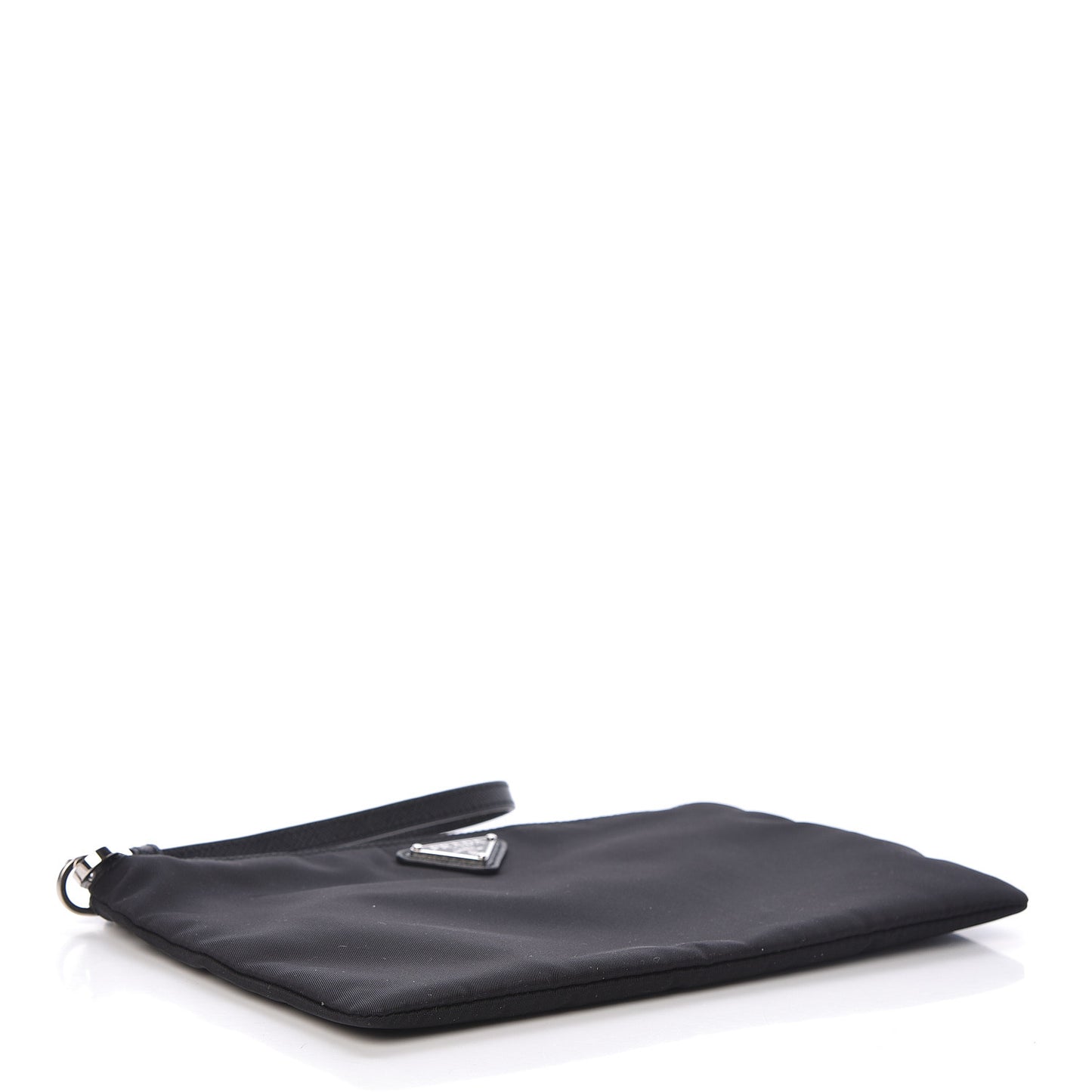 Tessuto Nylon Saffiano Wristlet Black