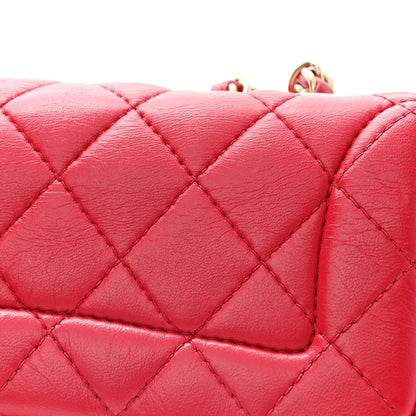 Chanel Lambskin Quilted Mini Mademoiselle Chic Flap Dark Pink 12 of 12