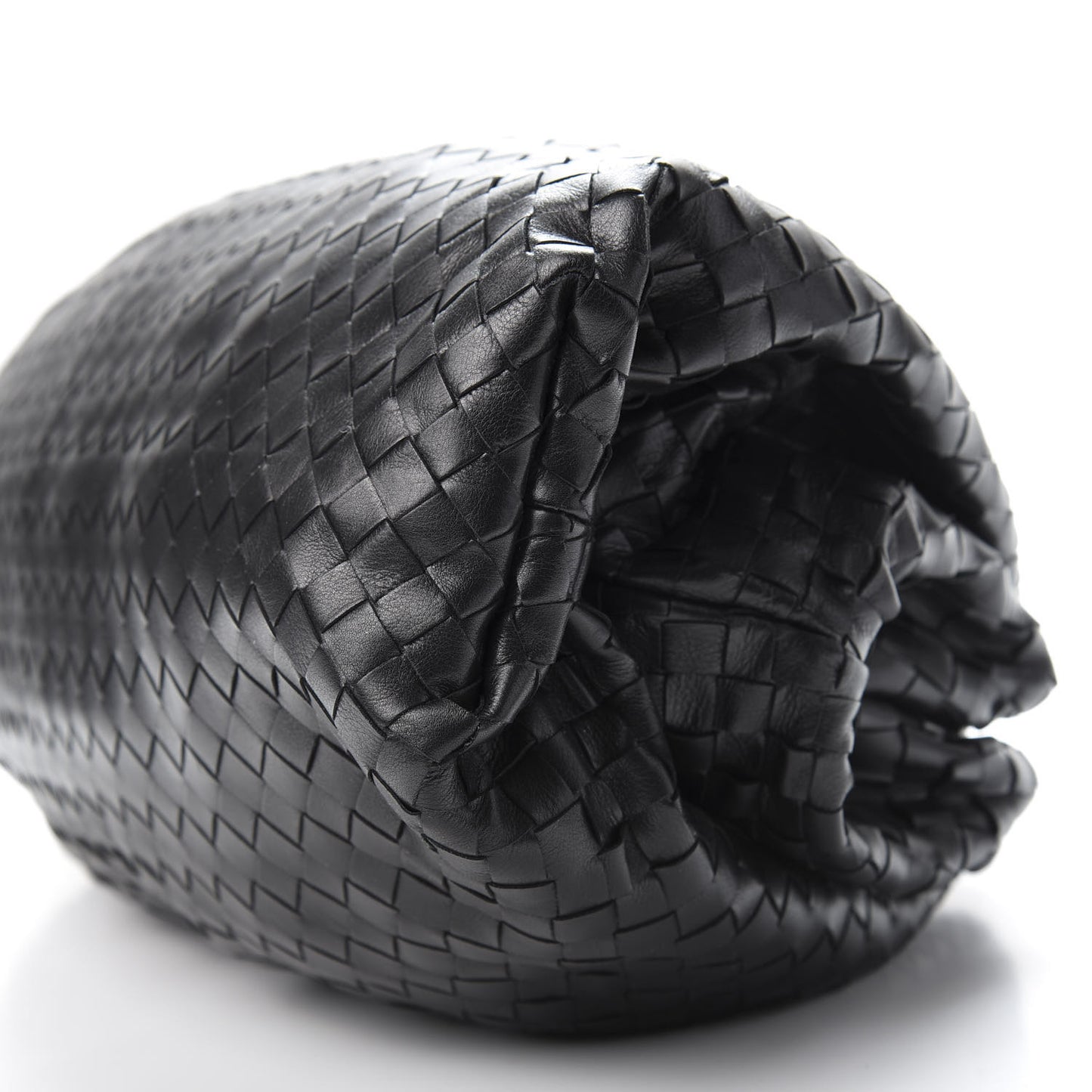 Nappa Maxi Intreccio The Pouch Oversized Clutch Black