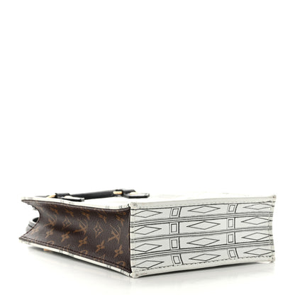 Louis Vuitton X FORNASETTI Calfskin Architettura Petit Sac Plat Black White 4 of 10