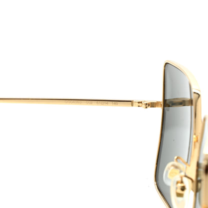 Gucci Square Frame GG0436S Sunglasses Black Gold 7 of 8